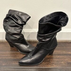 Stuart Weitzman Boots Women’s 8.5 M Crush Scrunched Black Boots